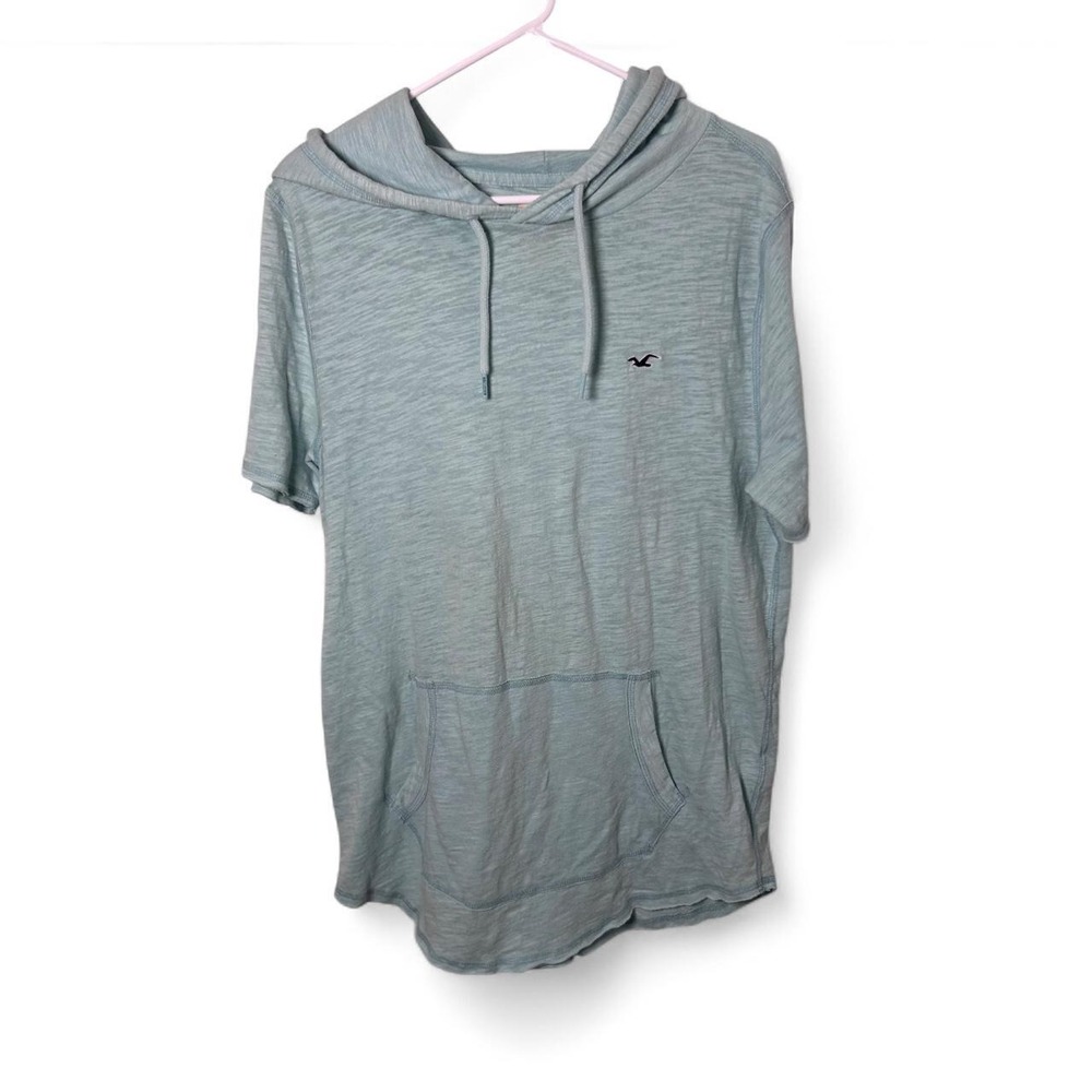 Men's Hollister Co. light blue heathered hoodie in size M #hollister